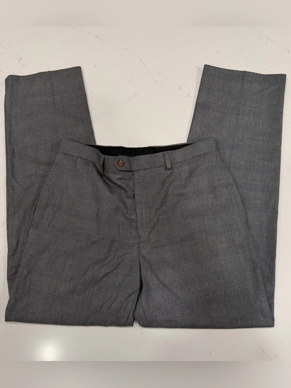 Ralph Lauren Men's Charcoal Herringbone Dress Pants